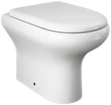 توالت فرنگی компакт RAK Ceramics مدل Rak-Compact پشتی به دیوار، گزینه P|S-Trap، 51 سانتی متر (فقط توالت فرنگی - درب نشیمن شامل نمی شود)