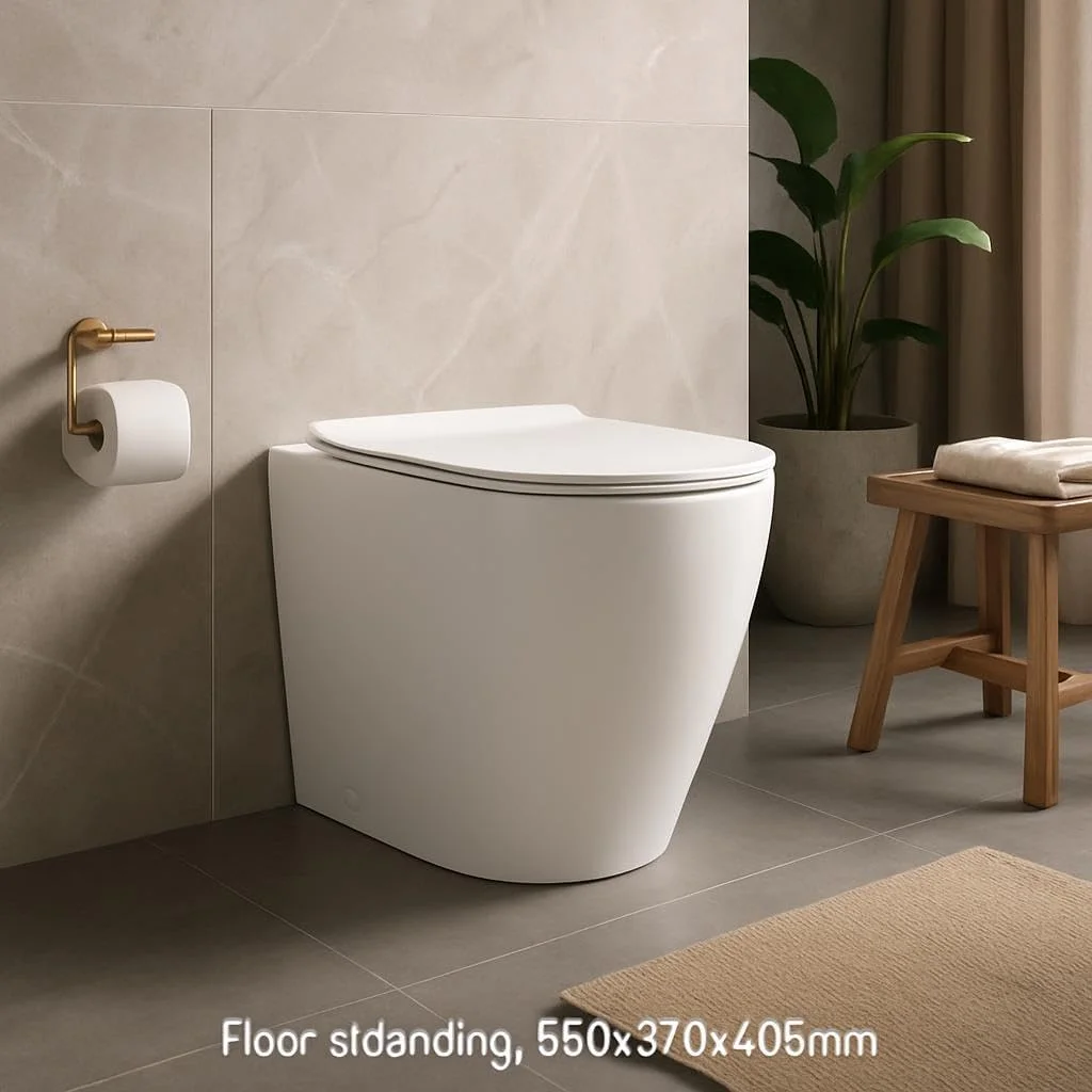 توالت زمینی Konig، پشتی به دیوار، 550x370x405 میلی متر - سفید توالت زمینی Konig، پشتی به دیوار، 550x370x405 میلی متر - سفید