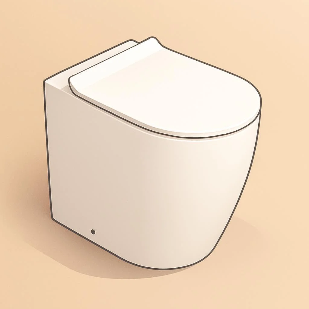 توالت زمینی Konig، پشتی به دیوار، 550x370x405 میلی متر - سفید توالت زمینی Konig، پشتی به دیوار، 550x370x405 میلی متر - سفید