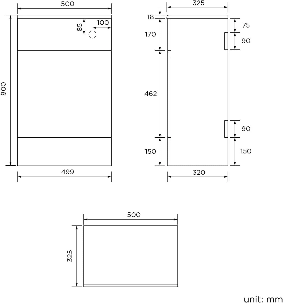 یونیت توالت فرنگی پشتی به دیوار iBathUK با اثر چوب بلوط، به همراه سیفون توکار و کابینت - 500 میلی متر یونیت توالت فرنگی پشتی به دیوار iBathUK با اثر چوب بلوط، به همراه سیفون توکار و کابینت - 500 میلی متر
