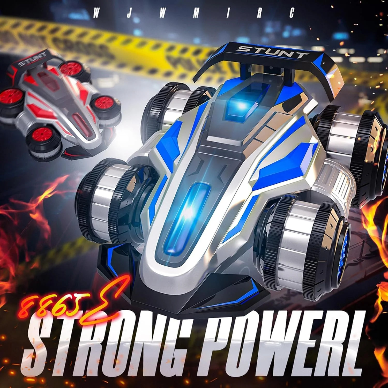 ماشین کنترلی ارتقا یافته با قابلیت چرخش 360 درجه، ماشین RC 2 در 1 ضد جاذبه، ماشین مسابقه دریفت چرخ دار با چراغ ها و موسیقی، هدیه تولد، اسباب بازی برای پسران 6، 7، 8، 9، 10، 11، 12 ساله