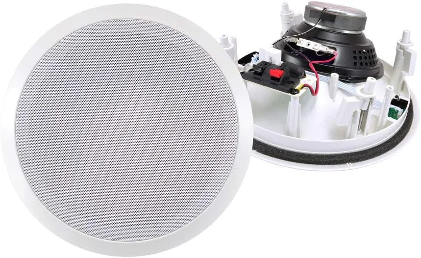 سیستم بلندگوی سقفی دو طرفه با عملکرد بالا Pyle Home PIC62A 250 وات 6.5 اینچی با کنترل زیر و بم قابل تنظیم (جفت) سیستم بلندگوی سقفی دو طرفه با عملکرد بالا Pyle Home PIC62A 250 وات 6.5 اینچی با کنترل زیر و بم قابل تنظیم (جفت)