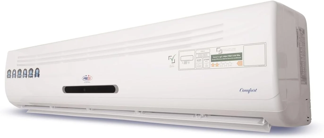 کولر گازی اسپلیت 3 تن FREGO – دارای وای فای، سفید | کمپرسور روتاری پیشرفته | صدای کم | 10360075-10360076
