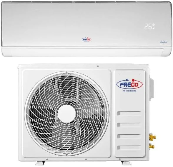 کولر گازی اسپلیت 2 تن FREGO – دارای وای فای، سفید | 22000 BTU | کمپرسور روتاری پیشرفته | کم صدا | 10360072-10360073