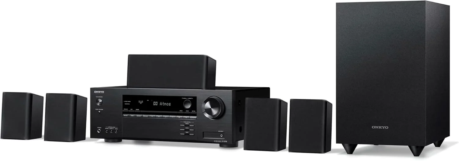 پکیج سینمای خانگی رسیور و بلندگو Onkyo HT-S3910، بلندگوی جلو/مرکزی، 4 بلندگوی فراگیر، ساب ووفر و رسیور، 4K Ultra HD (مدل 2019)