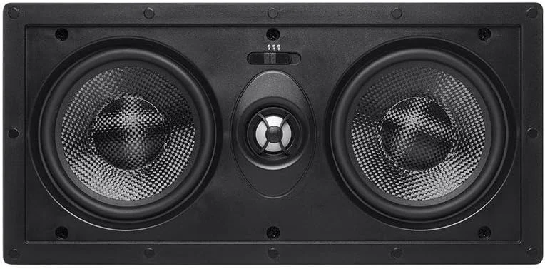 بلندگوی دیواری فیبر کربنی دو طرفه Monoprice - کانال مرکزی 5.25 اینچی (تکی) نصب آسان برای سینمای خانگی - سری آلفا