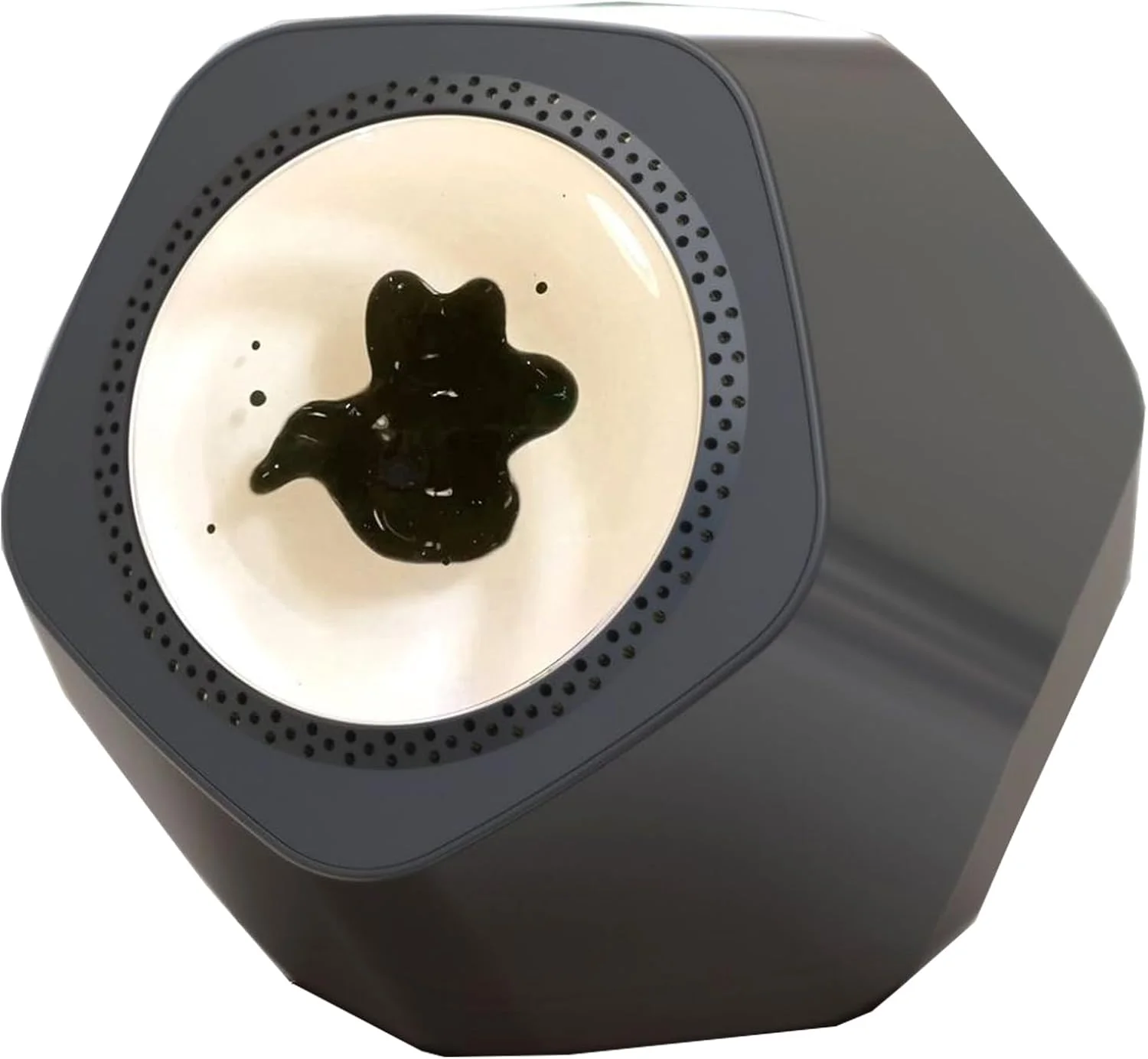 اسپیکر مایع مغناطیسی ZbOLi، دکوراسیون رومیزی مایع مغناطیسی، صدای فراگیر 360 درجه + تجسم موسیقی، فروسیال رقصنده، برای میز، اتاق خواب، میز کنار تخت، دفتر، مطالعه، لامپ تزئینی خاکستری