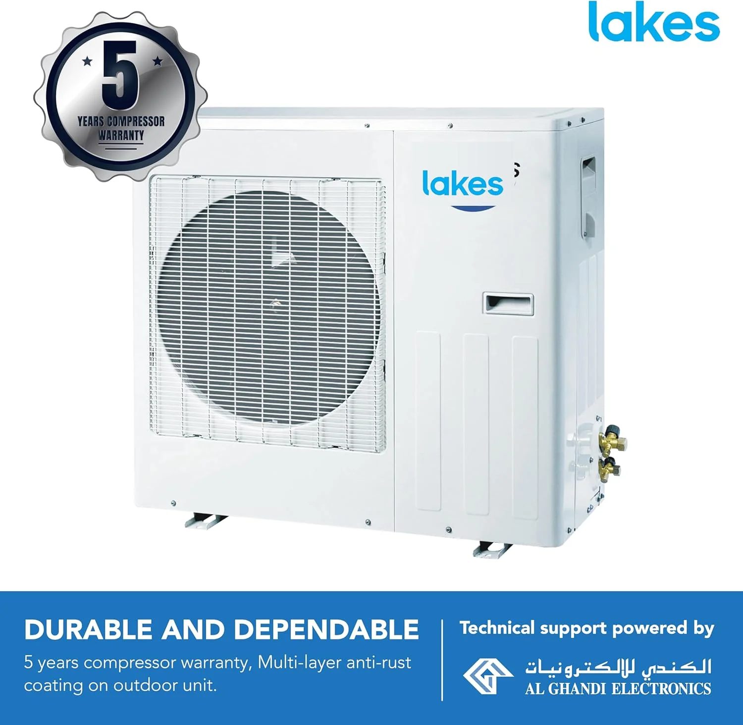 کولر گازی 2 تن LAKES – کولر اسپلیت T3 (مناطق گرمسیری) | سرمایش 24000 BTU | عملکرد بی صدا | صرفه جویی در انرژی | ایده آل برای دماهای بسیار بالا کولر گازی 2 تن LAKES – کولر اسپلیت T3 (مناطق گرمسیری) | سرمایش 24000 BTU | عملکرد بی صدا | صرفه جویی در انرژی | ایده آل برای دماهای بسیار بالا