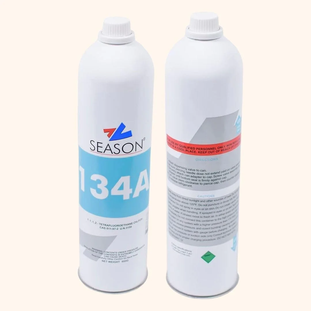 گاز مبرد R134a برای سیستم تهویه مطبوع خودرو، گاز مبرد غیر قابل اشتعال، HVAC به همراه شیر گاز مبرد R134a برای سیستم تهویه مطبوع خودرو، گاز مبرد غیر قابل اشتعال، HVAC به همراه شیر