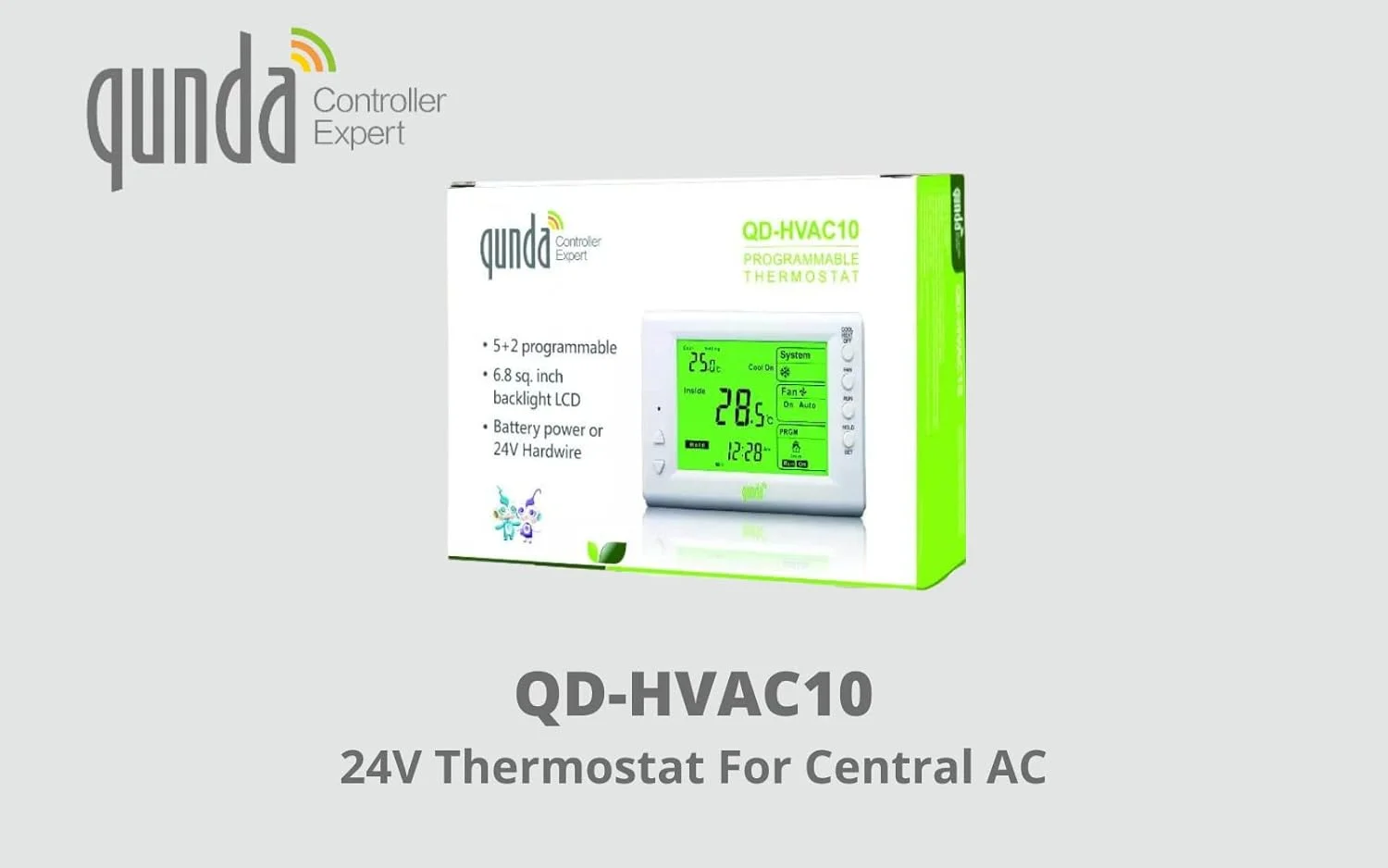 ترموستات دیجیتال قابل برنامه ریزی QUNDA QD-HVAC10 برای تهویه مطبوع مرکزی 24 ولت ترموستات دیجیتال قابل برنامه ریزی QUNDA QD-HVAC10 برای تهویه مطبوع مرکزی 24 ولت