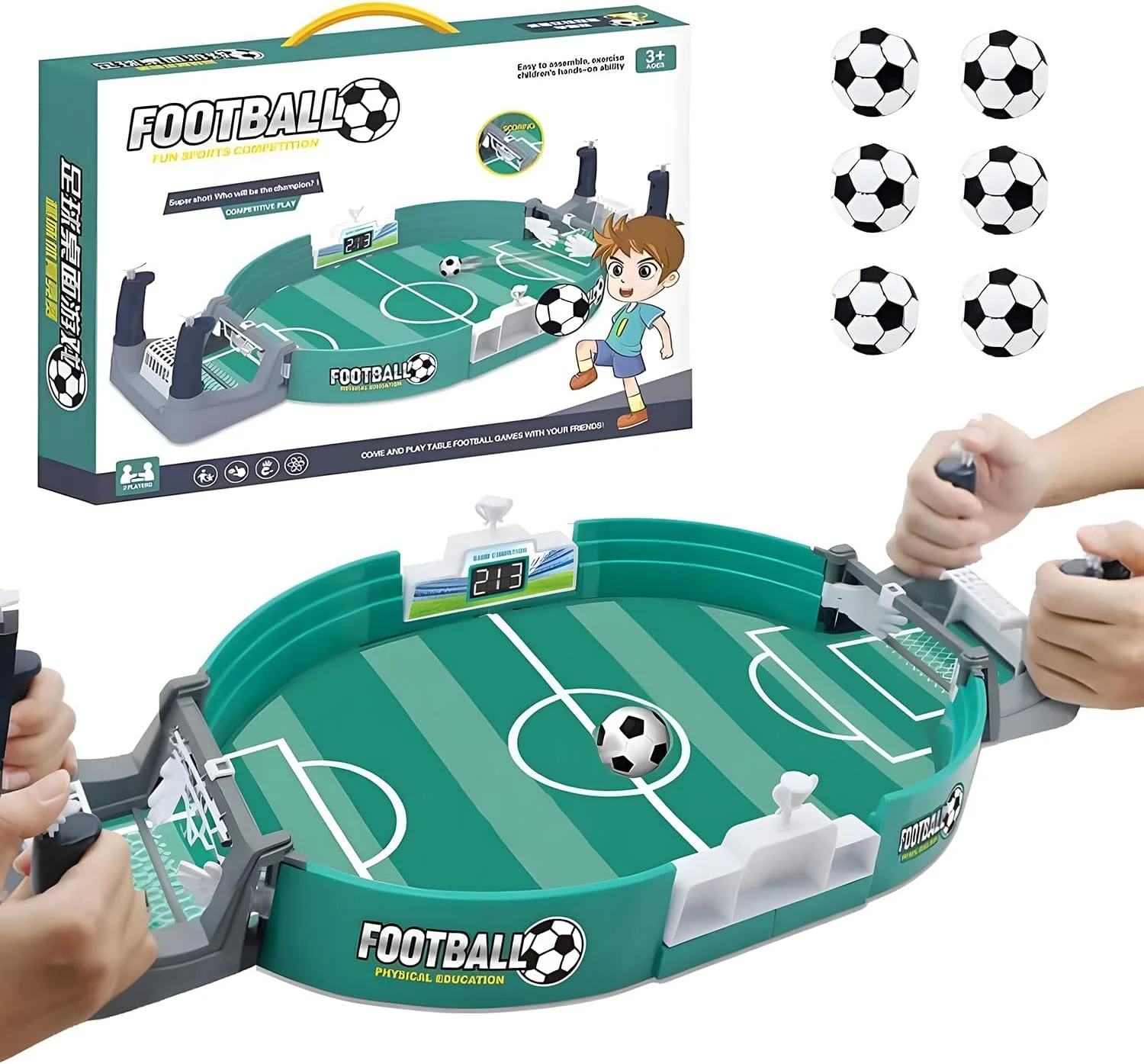 فوتبال دستی بولیوی، میز تعاملی کوچک با 6 توپ، پین بال برای اتاق بازی سرپوشیده، تخته ورزشی رومیزی برای بزرگسالان، کودکان و خانواده فوتبال دستی بولیوی، میز تعاملی کوچک با 6 توپ، پین بال برای اتاق بازی سرپوشیده، تخته ورزشی رومیزی برای بزرگسالان، کودکان و خانواده