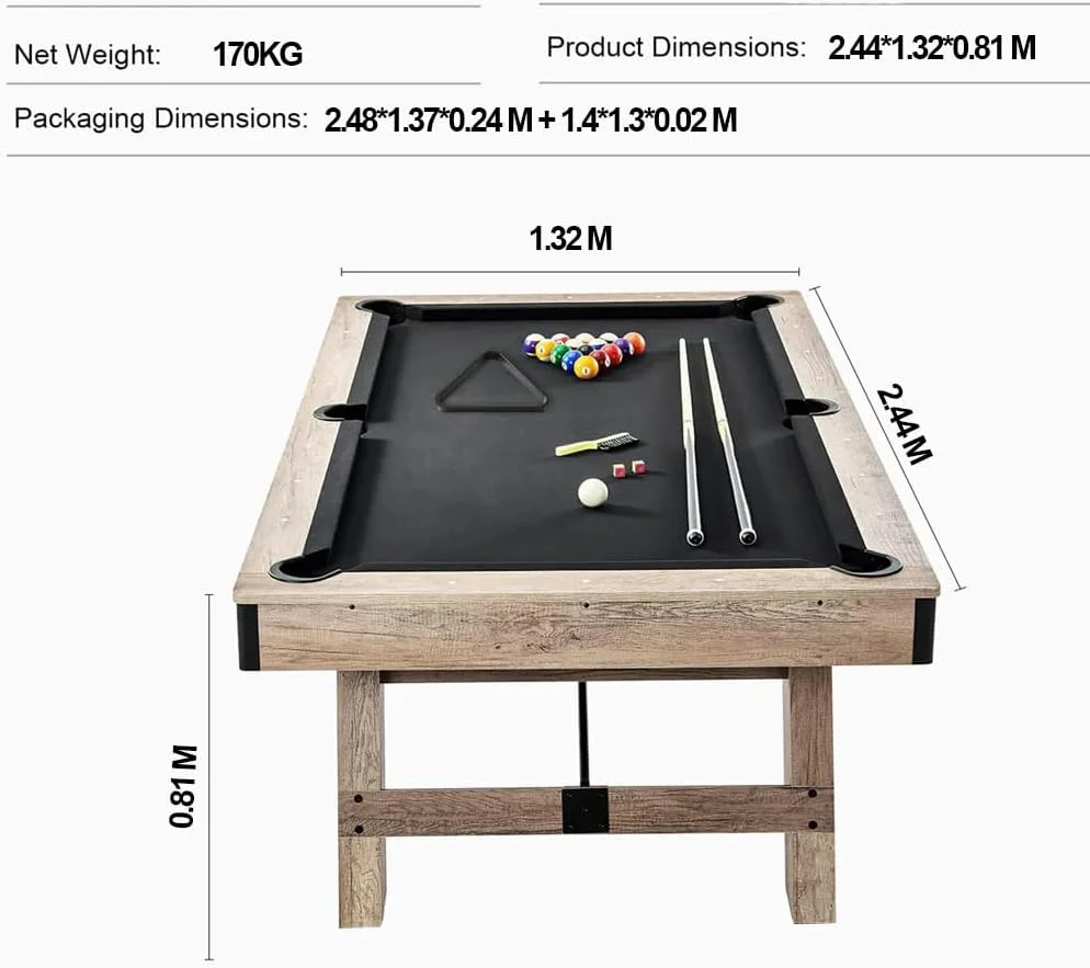 COOLBABY "[چند منظوره قابل حمل] میز بیلیارد 8 اینچی 3 در 1، سرگرمی، اوقات فراغت، حرفه ای در یک، کوچک و نفیس، ایجاد یک تجربه جدید از سرگرمی خانوادگی!"