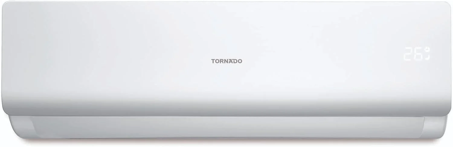 کولر گازی اسپلیت 2 تن TORNADO، 24000 BTU، کمپرسور T3، سفید، مبرد R410، حالت توربو، نمایشگر دیجیتال، پره طلایی، چرخش 4 طرفه، TH-C24BHU
