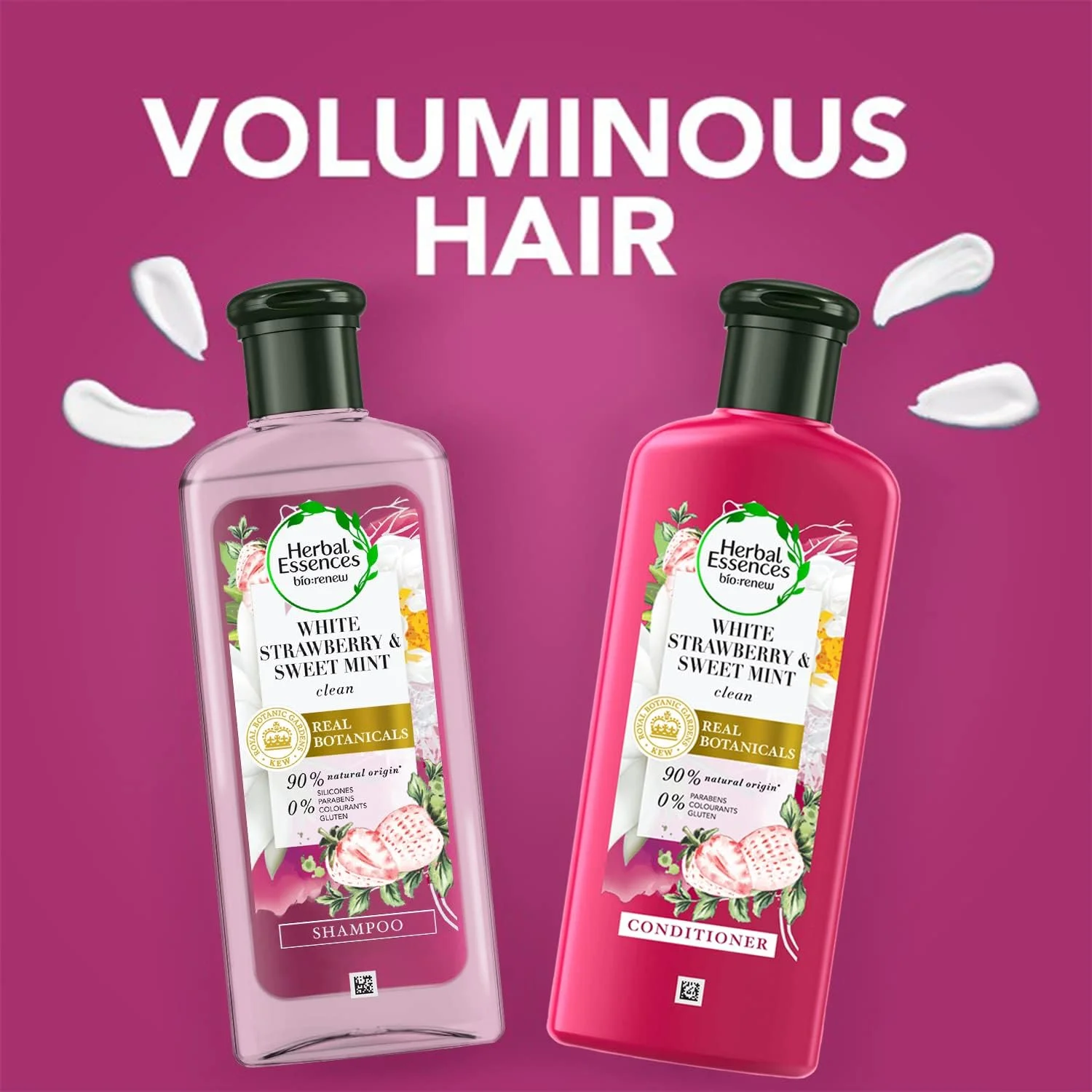شامپو Herbal Essences توت فرنگی سفید و نعناع شیرین - برای پاکسازی و حجم دهی - بدون پارابن، بدون رنگ، 240 میلی لیتر شامپو Herbal Essences توت فرنگی سفید و نعناع شیرین - برای پاکسازی و حجم دهی - بدون پارابن، بدون رنگ، 240 میلی لیتر