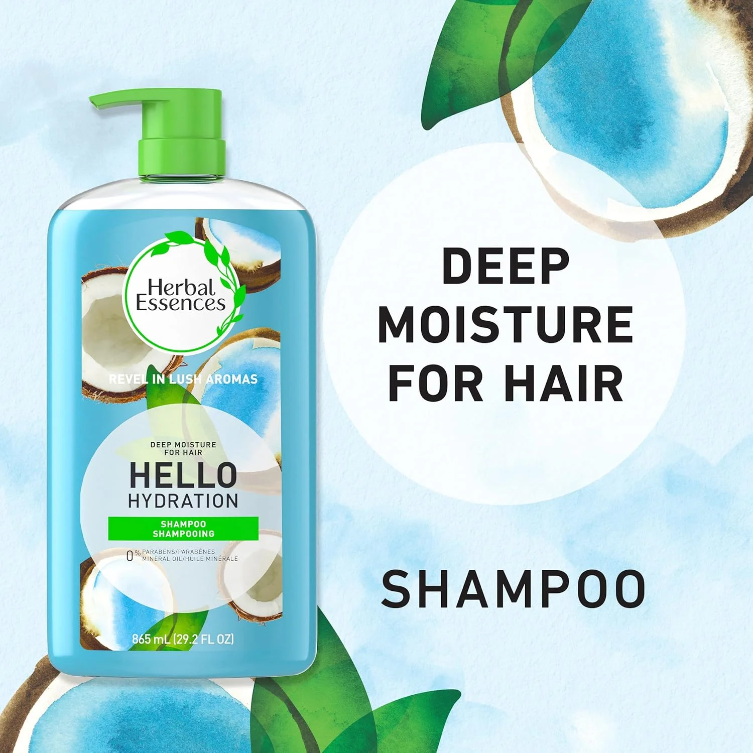 شامپو آبرسان مو هربال اسنسز Hello hydration، حجم 862 میلی لیتر شامپو آبرسان مو هربال اسنسز Hello hydration، حجم 862 میلی لیتر