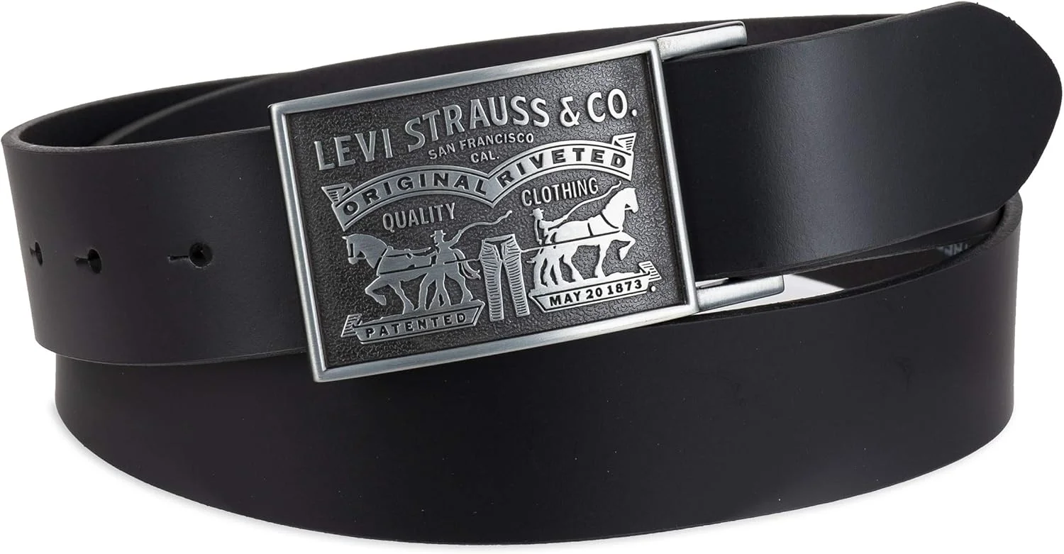کمربند چرمی مردانه Levi's با سگک پلاک (بسته 1 عددی) کمربند چرمی مردانه Levi's با سگک پلاک (بسته 1 عددی)