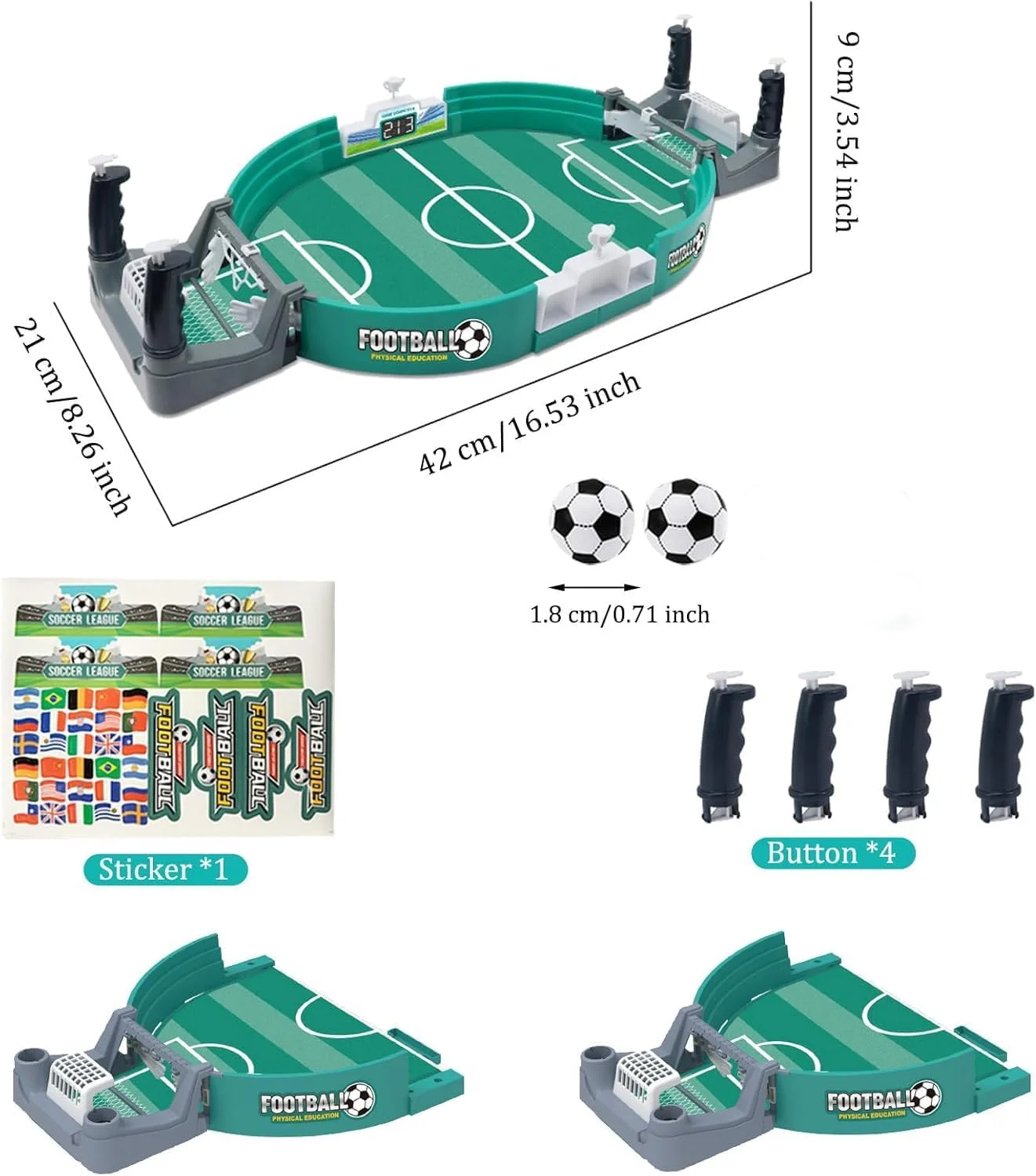 چکرز رومیزی، بازی های فوتبال رومیزی، بازی های تخته ای تعاملی والدین و کودک فوتبال رومیزی مهمانی، هدیه برای 4 سال به بالا (2 توپ فوتبال)، بهبود علاقه کودکان به ورزش چکرز رومیزی، بازی های فوتبال رومیزی، بازی های تخته ای تعاملی والدین و کودک فوتبال رومیزی مهمانی، هدیه برای 4 سال به بالا (2 توپ فوتبال)، بهبود علاقه کودکان به ورزش