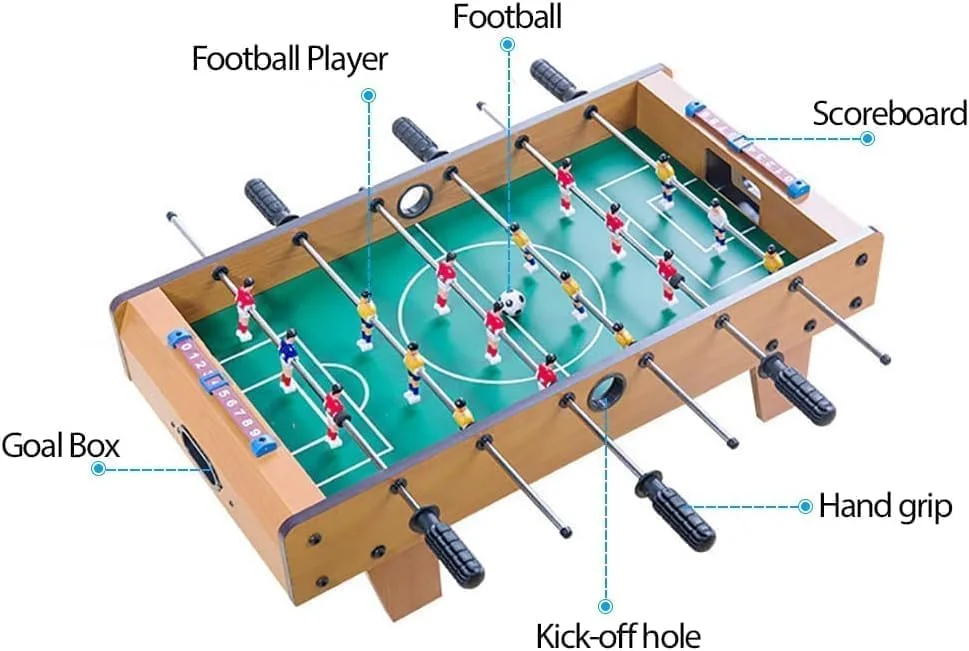 فوتبال دستی رومیزی CIVI STORE، میز فوتبال کوچک قابل حمل برای کودکان و بزرگسالان، ست فوتبال دستی چوبی، سرگرمی آرکید داخل و خارج از خانه، 69x37x22.5 سانتی متر فوتبال دستی رومیزی CIVI STORE، میز فوتبال کوچک قابل حمل برای کودکان و بزرگسالان، ست فوتبال دستی چوبی، سرگرمی آرکید داخل و خارج از خانه، 69x37x22.5 سانتی متر