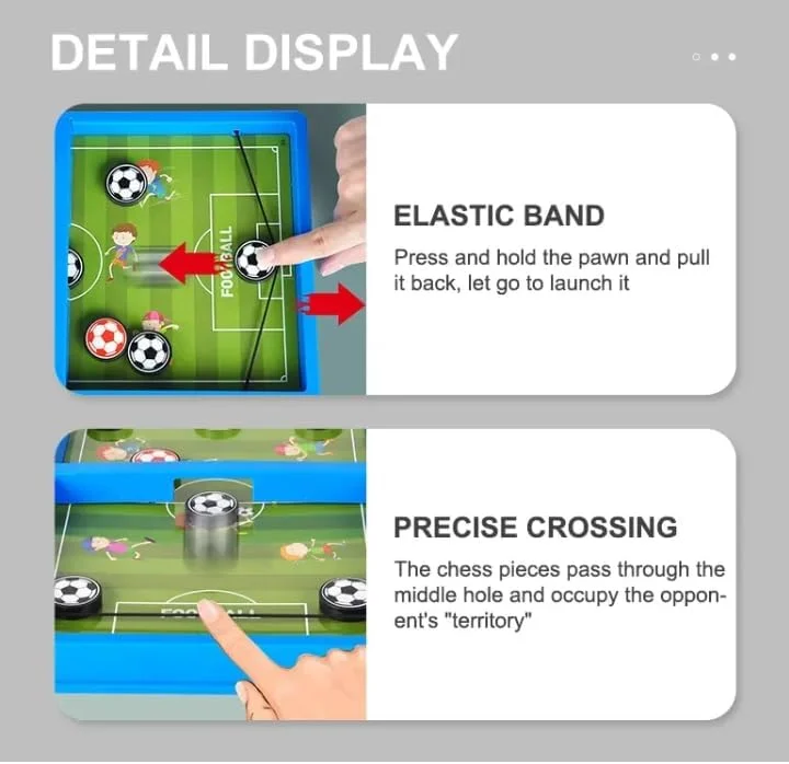 بازی فوتبال دستی رومیزی کوچک، ست بازی تخته ای 2 نفره، 10 توپ، تعاملی بازی فوتبال دستی رومیزی کوچک، ست بازی تخته ای 2 نفره، 10 توپ، تعاملی