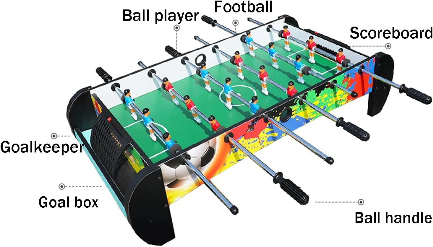 فوتبال دستی SVASTY، فوتبال دستی رومیزی کوچک، بازی فوتبال چوبی قابل حمل و مختصر، فوتبال دستی آرکید برای حیاط خلوت و پارک فوتبال دستی SVASTY، فوتبال دستی رومیزی کوچک، بازی فوتبال چوبی قابل حمل و مختصر، فوتبال دستی آرکید برای حیاط خلوت و پارک