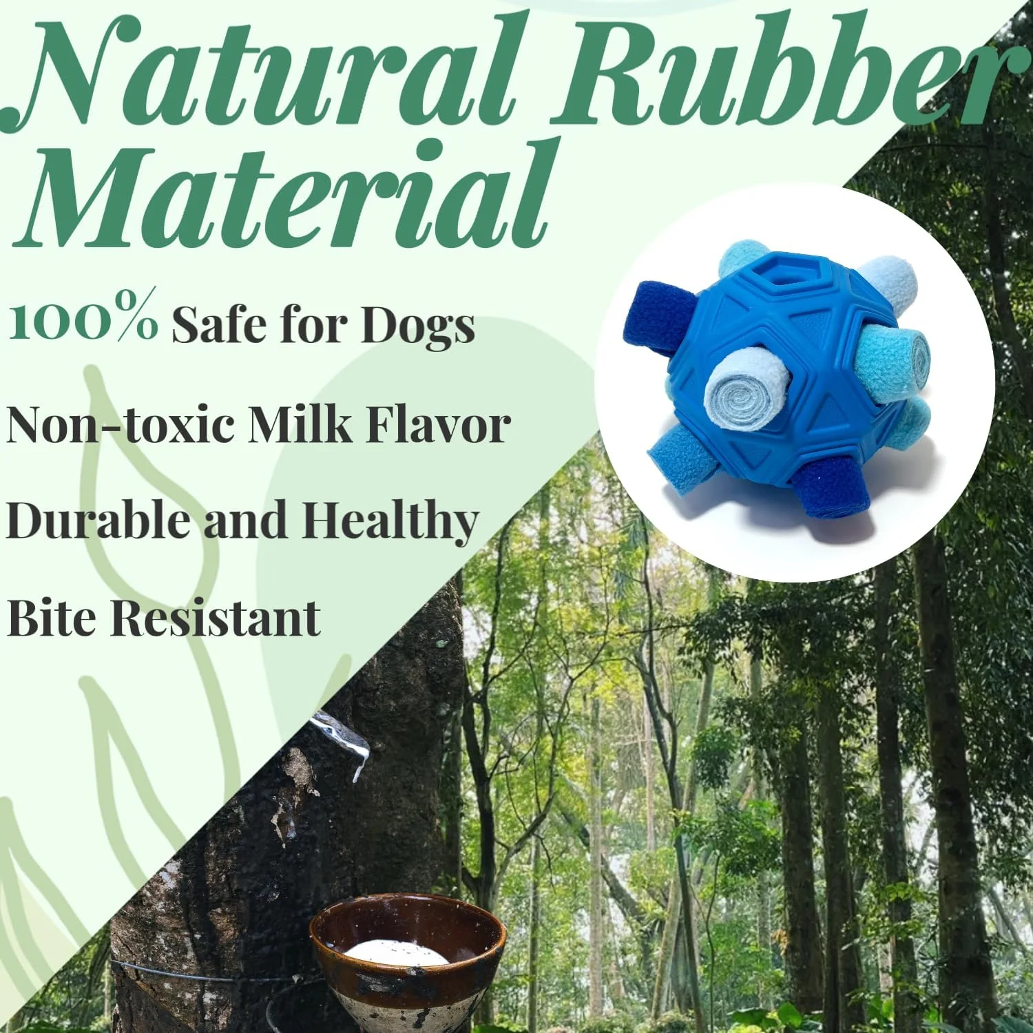 CIIVURR Snuffle Ball for Dog Toys Unbreakable Upgrade Ball Interactive Toy Foraging Snuffle Mat Puppy Treat Dispenser Slow Feeder Dog Puzzle Toys for Small, Medium, Large Pets(Blue)