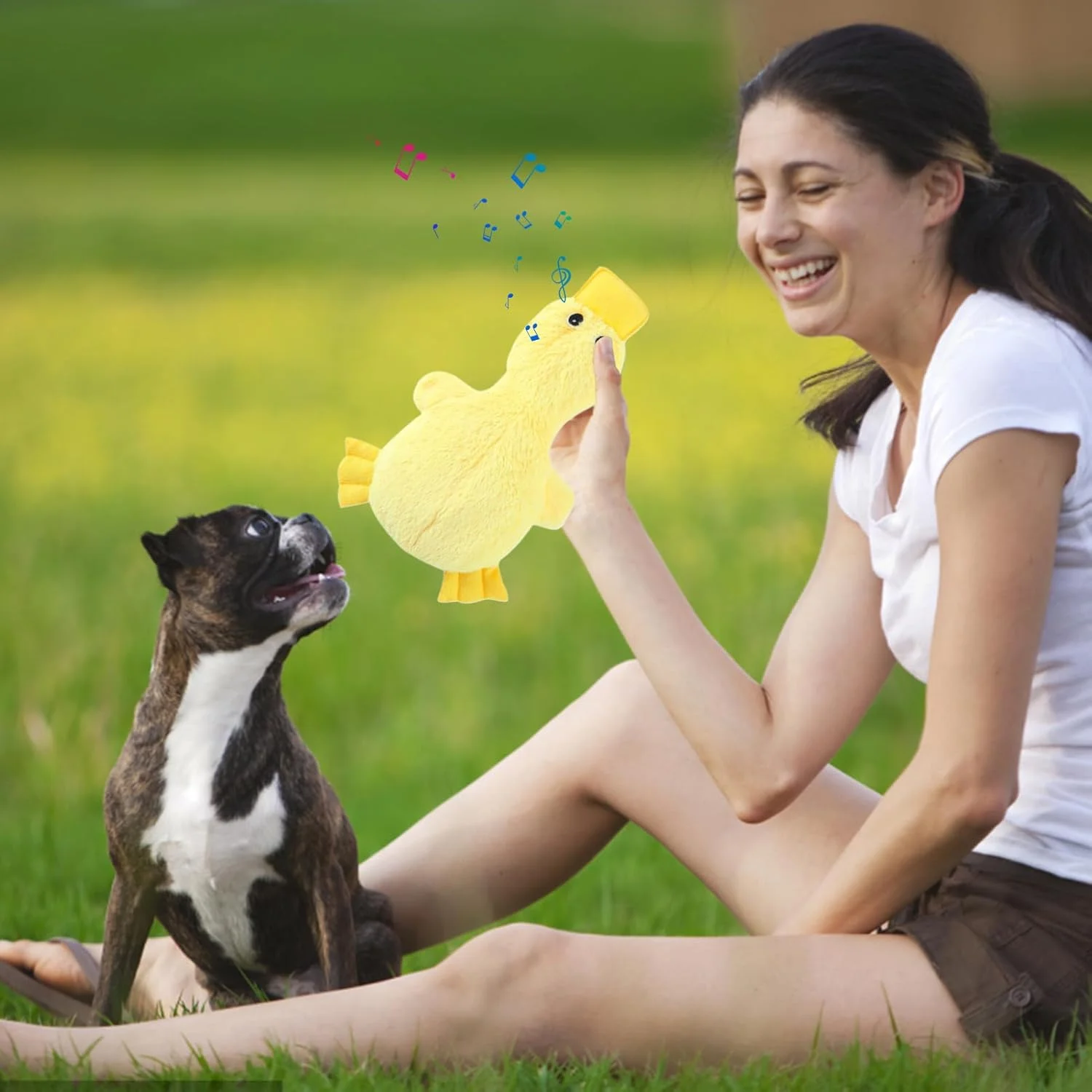 اسباب بازی جویدنی سگ، عروسک پولیشی مقاوم در برابر گاز گرفتن، اسباب بازی سگ عروسکی جیر جیر کننده، مناسب برای اتاق نشیمن، بالکن، حیاط، باغ، کمپینگ