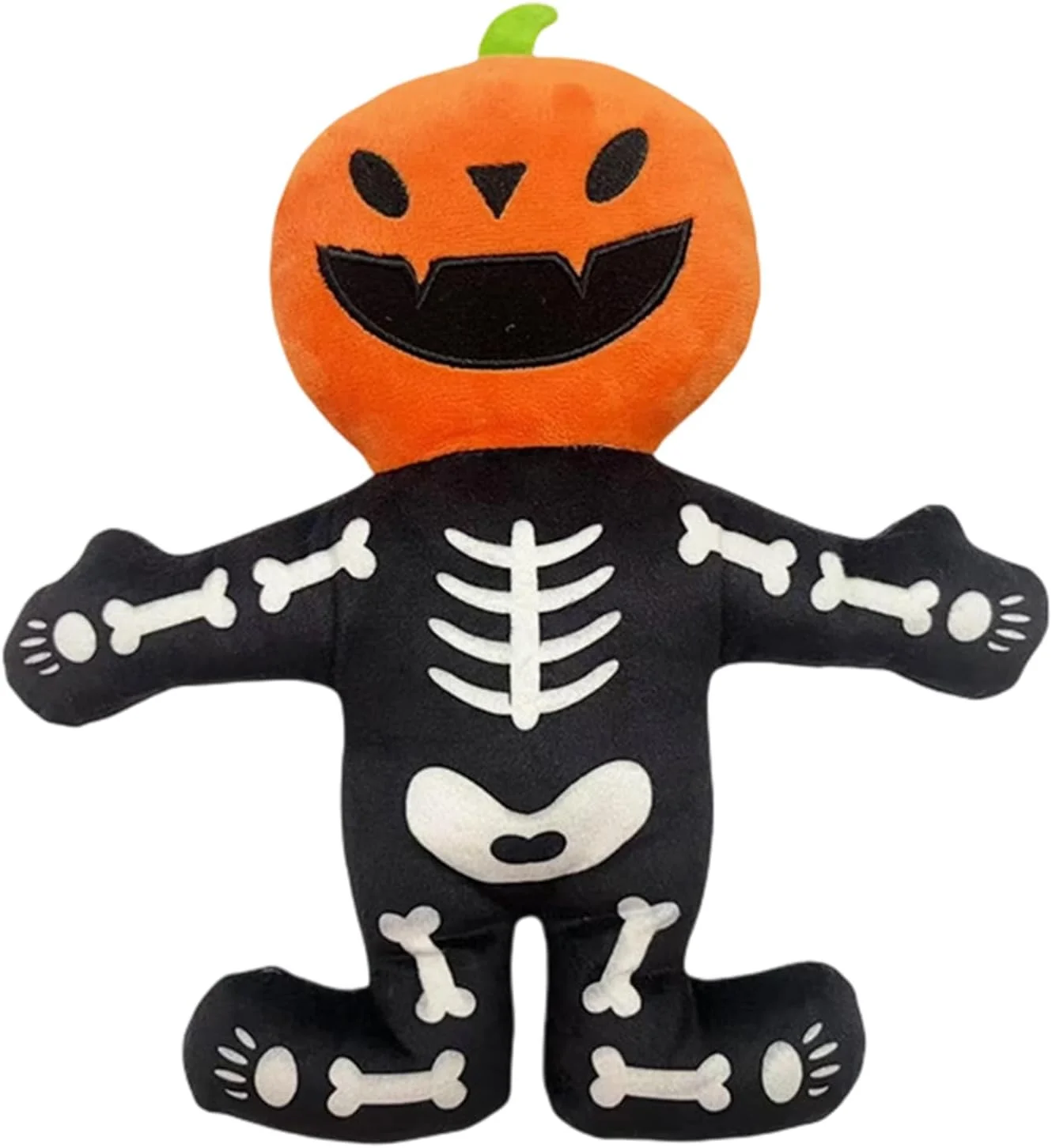 اسباب بازی های سوت دار سگ، اسباب بازی های جویدنی طرح اسکلت کدو تنبل برای سگ ها، سرگرم نگه داشتن حیوانات خانگی، اسباب بازی پولیشی تعاملی و خنده دار برای جویدن، دندان درآوردن، آموزش توله سگ، مسافرت، فضای باز و داخل خانه در هالووین