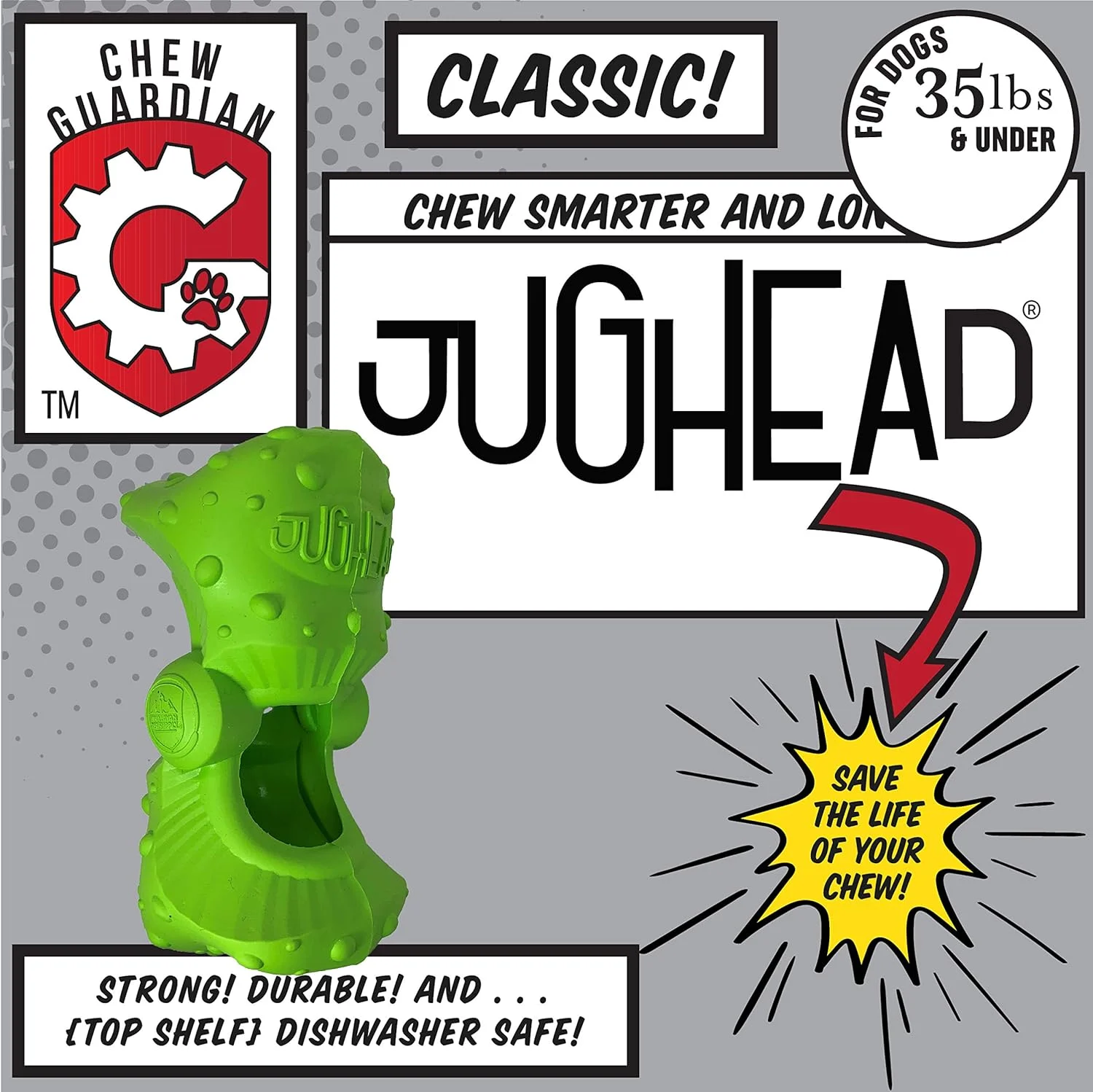 اسباب بازی جویدنی سگ هیمالیایی مدل Jughead Classic، (بسته 1 عددی) اسباب بازی جویدنی سگ هیمالیایی مدل Jughead Classic، (بسته 1 عددی)