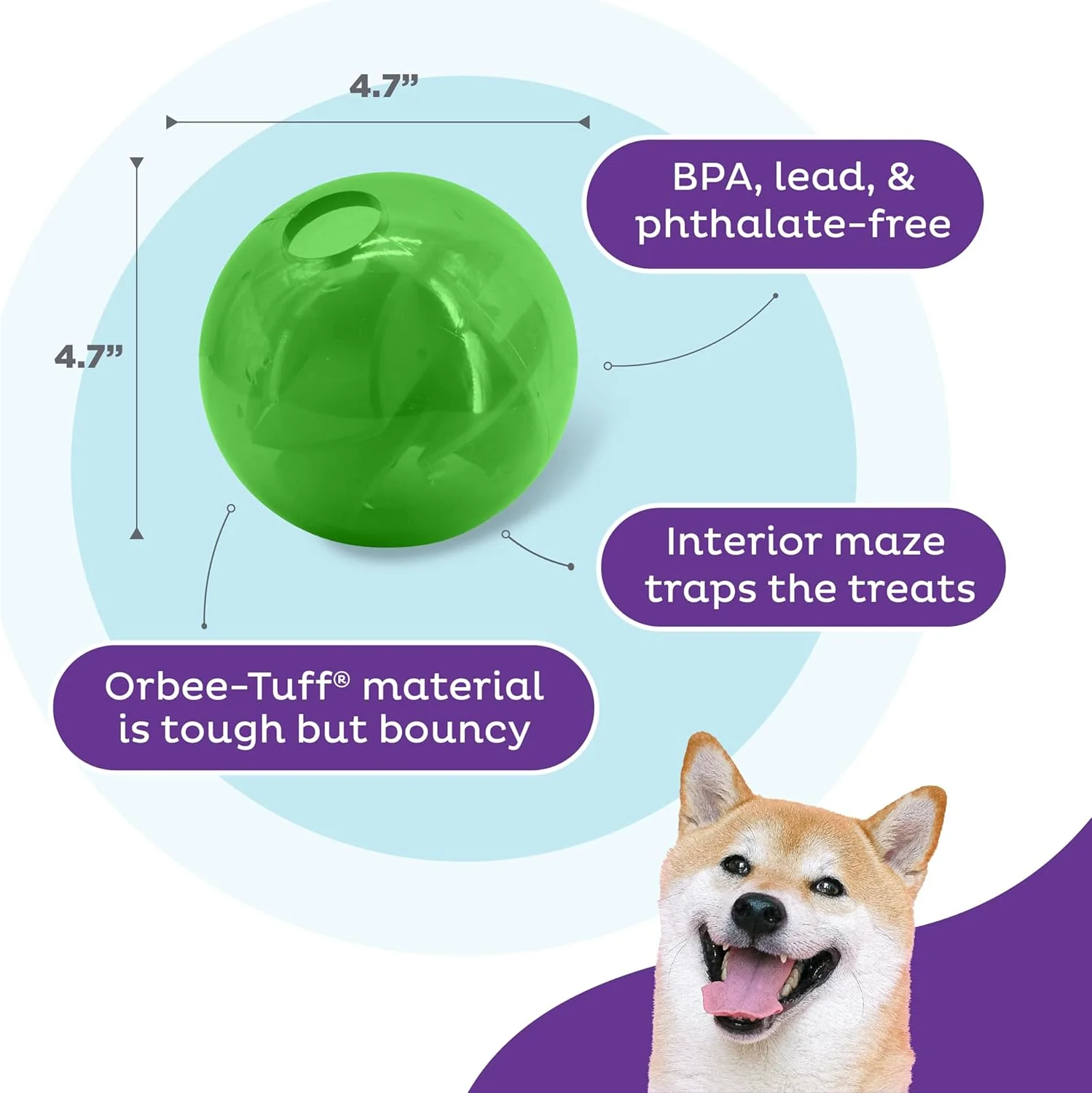 اسباب بازی پازلی تعاملی سگ Planet Dog Orbee-Tuff Mazee، پخش کننده تشویقی، سبز اسباب بازی پازلی تعاملی سگ Planet Dog Orbee-Tuff Mazee، پخش کننده تشویقی، سبز