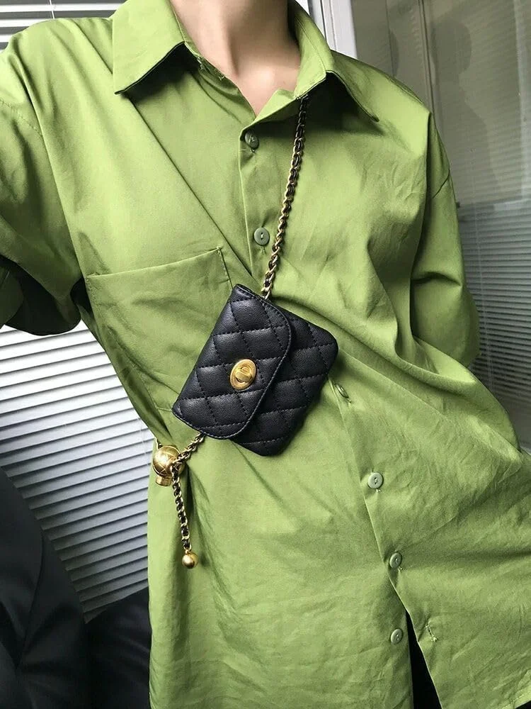 کیف کمری زنجیری چرمی زنانه، کیف پول کمری کراس بادی، کیف مسافرتی با بند جداشدنی، کیف کمری مد روز و کیف دستی کوچک کیف کمری زنجیری چرمی زنانه، کیف پول کمری کراس بادی، کیف مسافرتی با بند جداشدنی، کیف کمری مد روز و کیف دستی کوچک