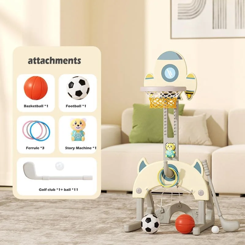 ست ورزشی 5 در 1 کودکان AM ANNA شامل حلقه بسکتبال، فوتبال و گلف با قابلیت تنظیم ارتفاع - مناسب برای بازی در فضای داخلی و خارجی ست ورزشی 5 در 1 کودکان AM ANNA شامل حلقه بسکتبال، فوتبال و گلف با قابلیت تنظیم ارتفاع - مناسب برای بازی در فضای داخلی و خارجی