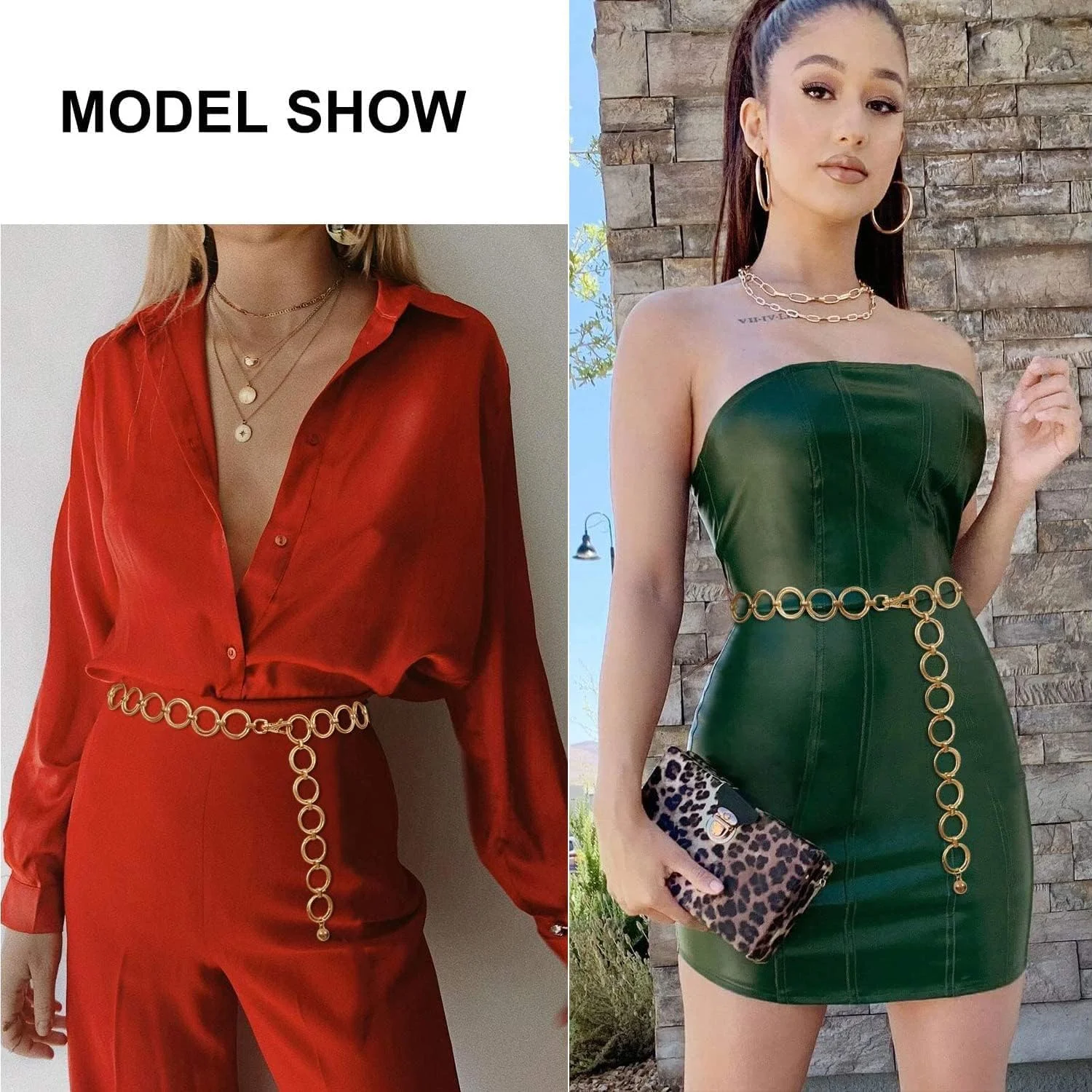 زنجیر کمری فلزی خزنه برای زنان و دختران، کمربند بدنه قابل تنظیم، جواهرات شیک شکم، حلقه O صیقلی زنانه، زنجیر فلزی سراسری برای شلوار جین و لباس (طلایی) زنجیر کمری فلزی خزنه برای زنان و دختران، کمربند بدنه قابل تنظیم، جواهرات شیک شکم، حلقه O صیقلی زنانه، زنجیر فلزی سراسری برای شلوار جین و لباس (طلایی)