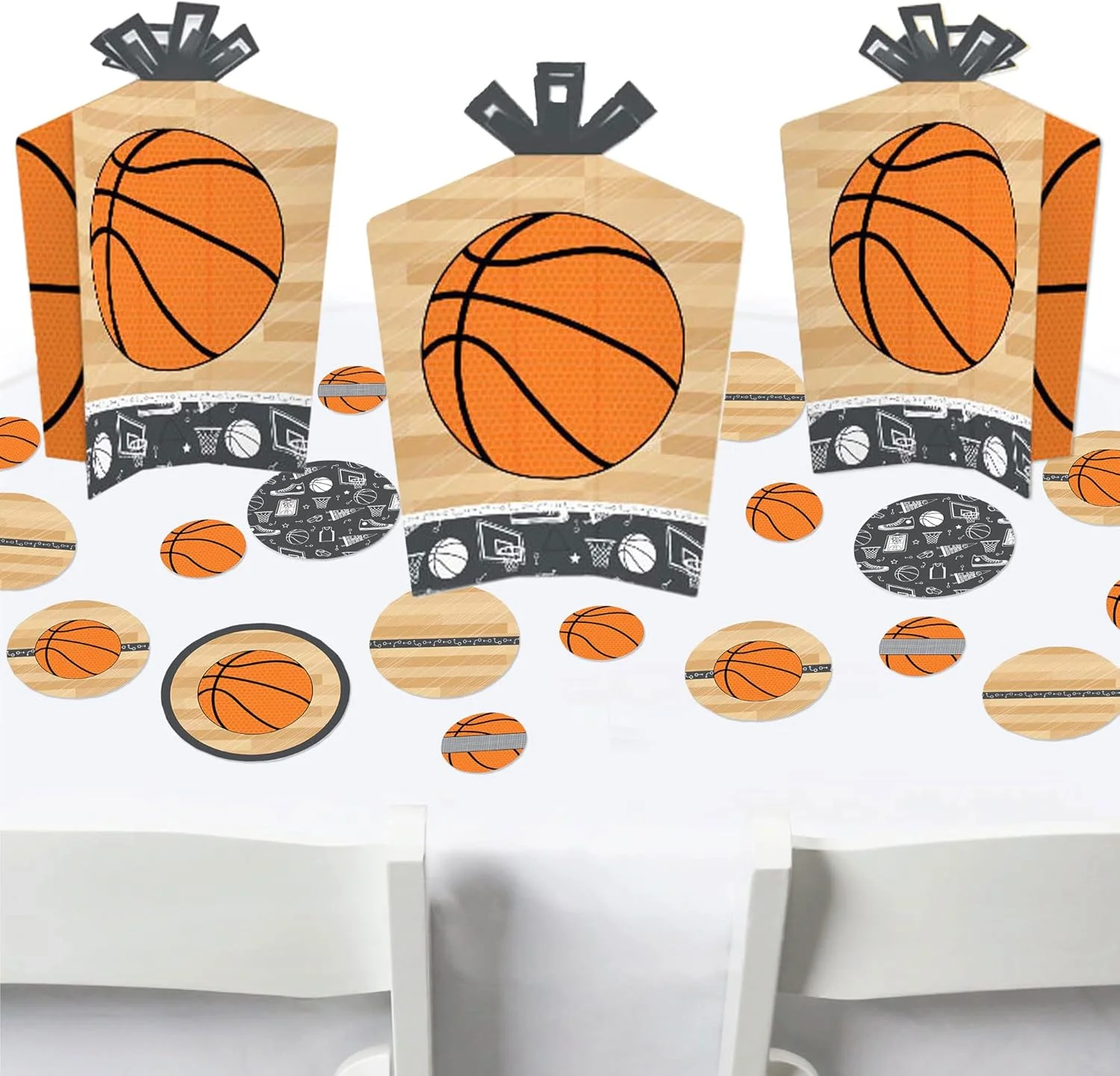 بیگ دات آو هپینس Nothin’ but Net - بسکتبال - دکور و کانفتی جشن نوزاد یا تولد - کیت تزیین میز فوق العاده - مجموعه 30 عددی