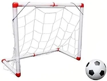 یک ست هدیه تولد کودک، ست دروازه توری فوتبال تاشو پلاستیکی کوچک به همراه توپ و پمپ، اسباب بازی ورزشی مناسب بازی های داخل و خارج از خانه