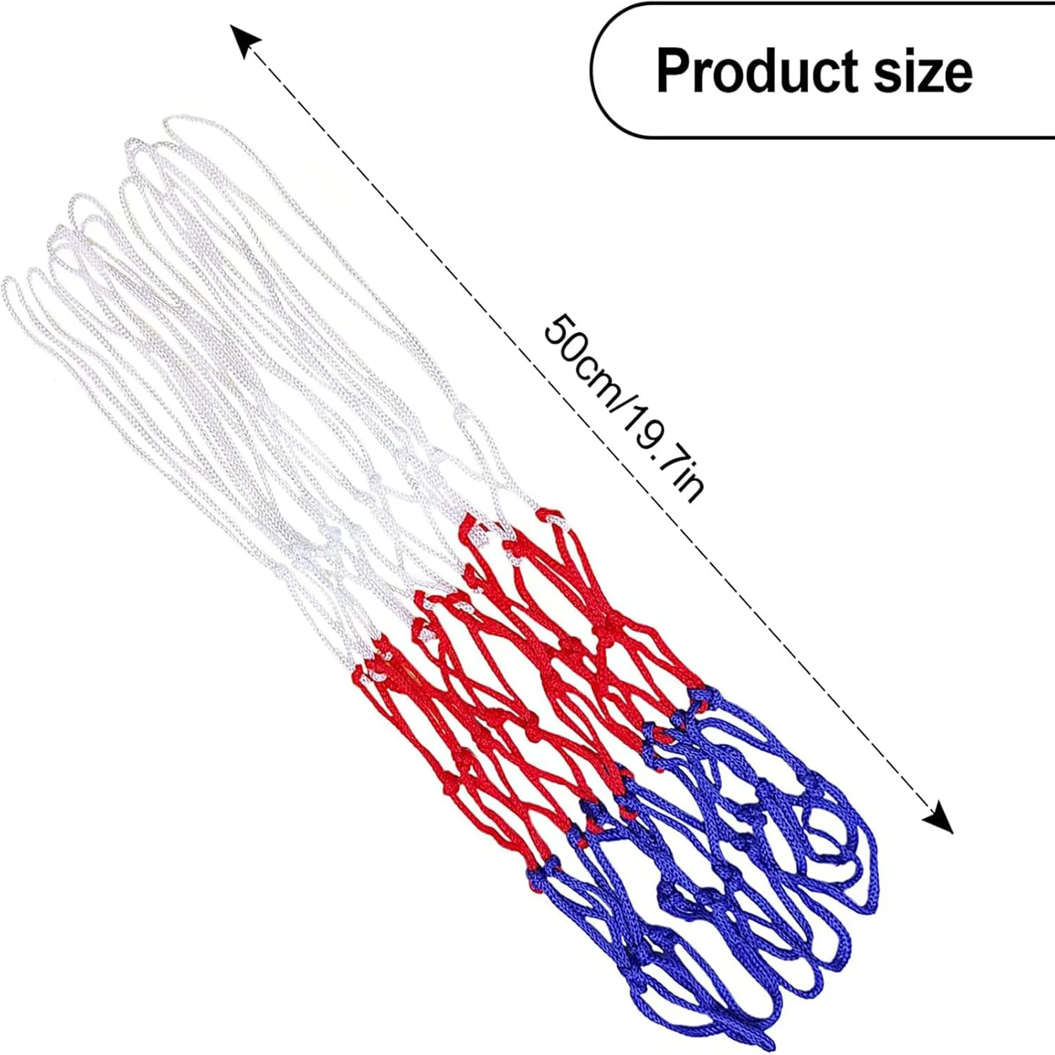 تور بسکتبال BOMEKS، 2 عدد تور بسکتبال ضخیم حرفه ای، تور بسکتبال بادوام جایگزین، لوازم جانبی بسکتبال برای داخل و خارج از منزل