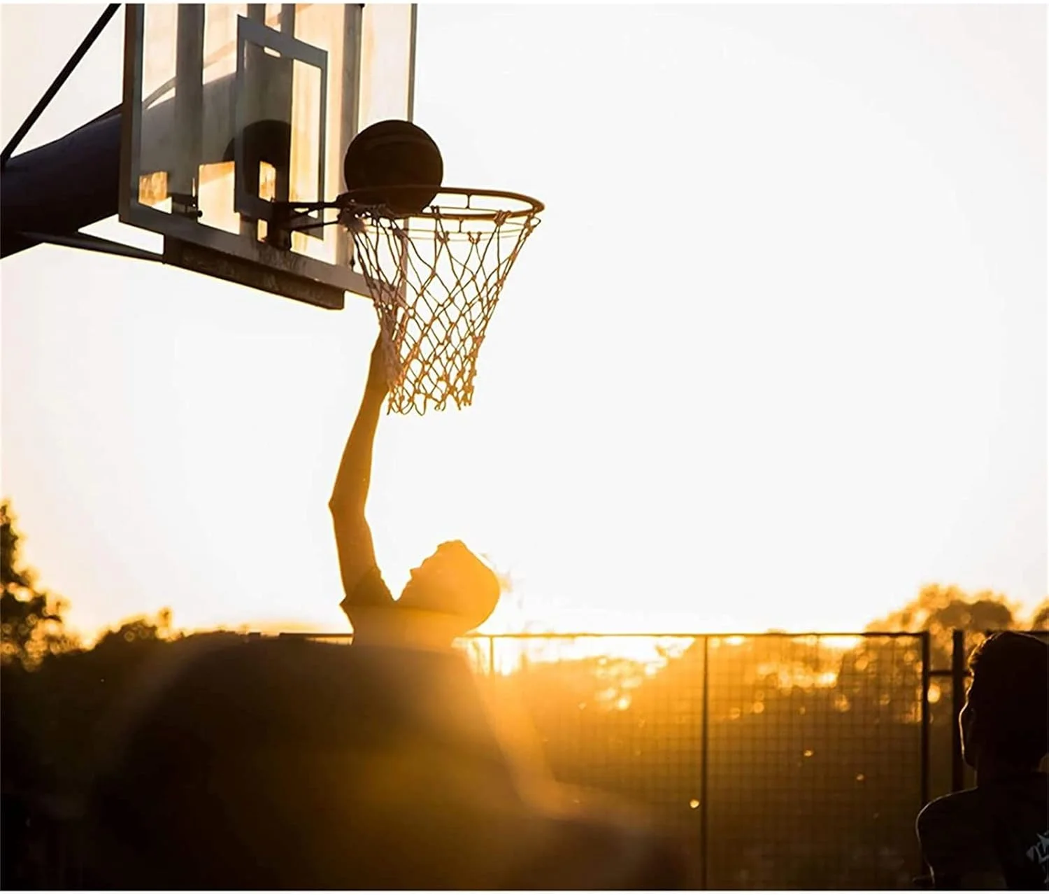 تور بسکتبال BOMEKS، 2 عدد تور بسکتبال ضخیم حرفه ای، تور بسکتبال بادوام جایگزین، لوازم جانبی بسکتبال برای داخل و خارج از منزل