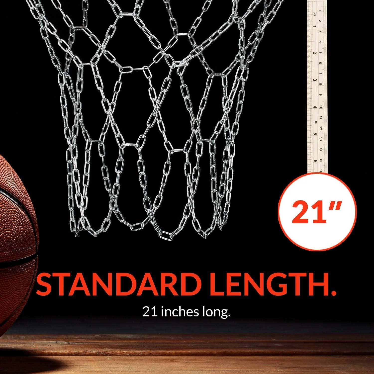 تور بسکتبال زنجیری فلزی سنگین BETTERLINE به همراه 12 عدد قلاب S و انبر برای محکم کردن قلاب ها | آهن گالوانیزه ضد زنگ 53 سانتی متری (ضخامت 3.2 میلی متر) تور بسکتبال زنجیری فلزی سنگین BETTERLINE به همراه 12 عدد قلاب S و انبر برای محکم کردن قلاب ها | آهن گالوانیزه ضد زنگ 53 سانتی متری (ضخامت 3.2 میلی متر)