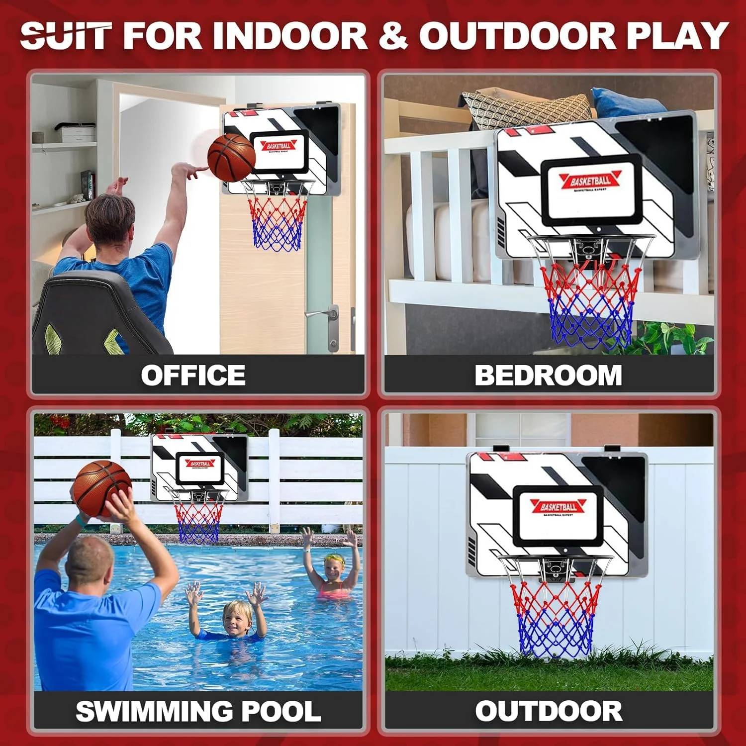 حلقه بسکتبال داخل سالن CyanCloud برای پسران و کودکان 5، 6، 7، 8، 9، 10+ ساله، حلقه بسکتبال کوچک با تابلوی امتیاز الکترونیکی بالای در، اسباب بازی های ورزشی هدیه تولد حلقه بسکتبال داخل سالن CyanCloud برای پسران و کودکان 5، 6، 7، 8، 9، 10+ ساله، حلقه بسکتبال کوچک با تابلوی امتیاز الکترونیکی بالای در، اسباب بازی های ورزشی هدیه تولد