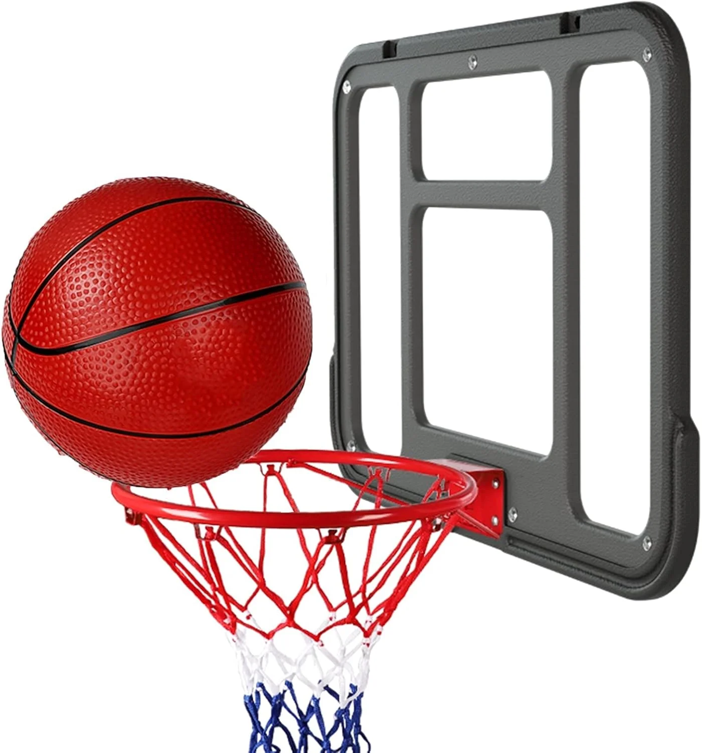 ست حلقه مینی بسکتبال برای کودکان و نوجوانان، حلقه بسکتبال دیواری بالای درب، 2 مینی بسکتبال و حلقه توری، هدیه برای کودکان ست حلقه مینی بسکتبال برای کودکان و نوجوانان، حلقه بسکتبال دیواری بالای درب، 2 مینی بسکتبال و حلقه توری، هدیه برای کودکان