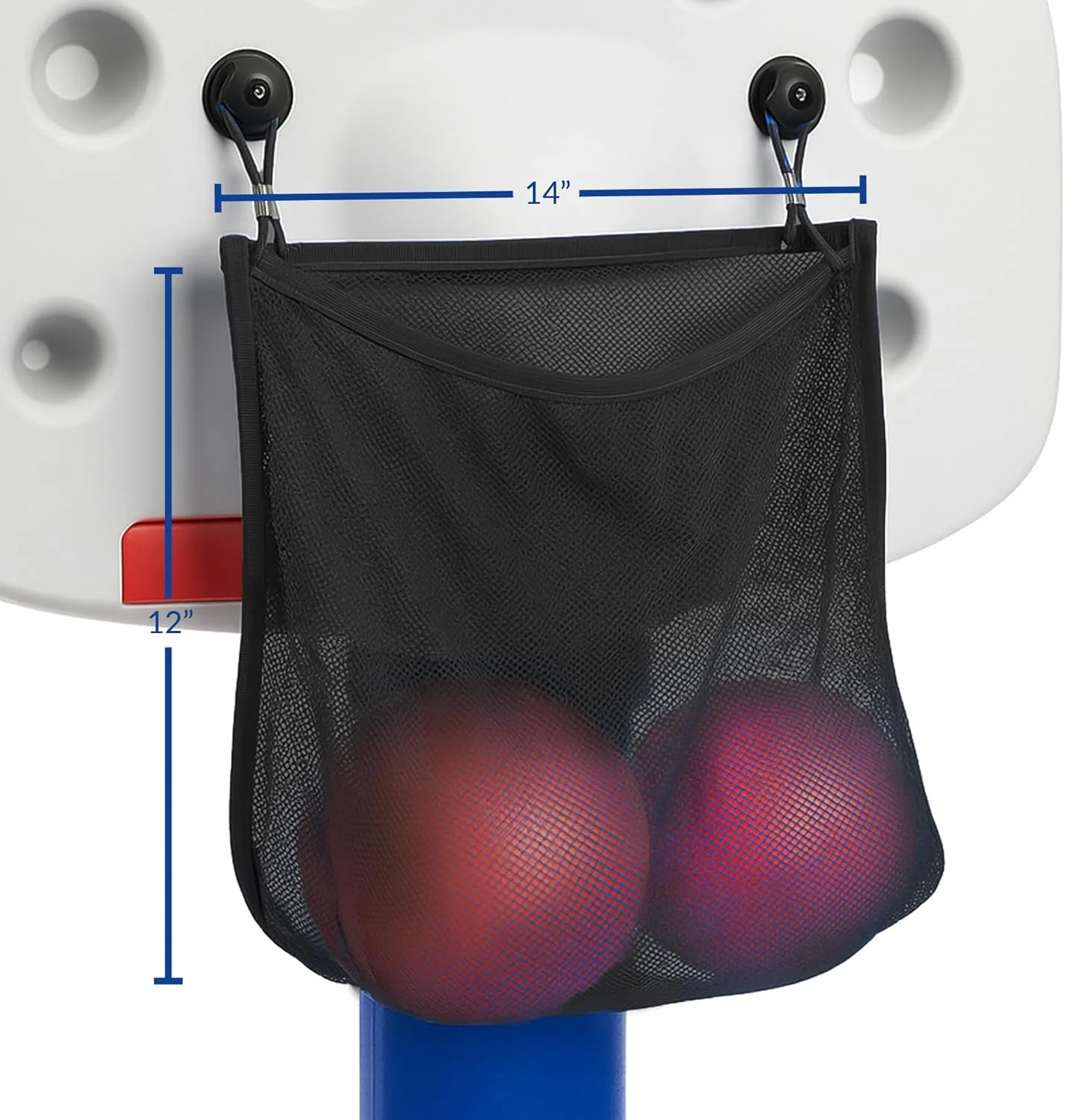 توپ های بسکتبال لاستیکی کوچک GALVANOX با پمپ (7 اینچ) شامل کیف توری برای نگهداری، طراحی شده برای حلقه بسکتبال Little Tikes