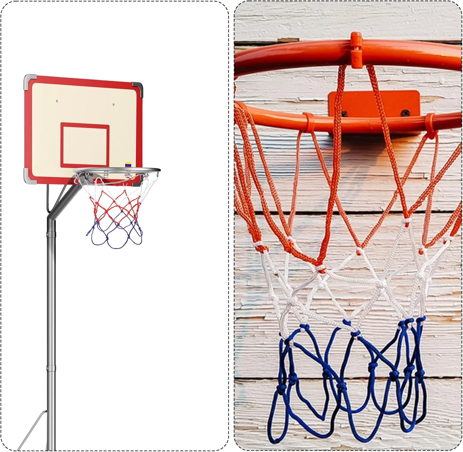 4 عدد تور بسکتبال کوچک جایگزین، تور بسکتبال حلقه ای کوچک 8 حلقه، جایگزینی تور بسکتبال برای حلقه های 8 تا 10.25 اینچی، تور بسکتبال نایلونی کوچک برای اتاق، داخل و خارج از منزل 4 عدد تور بسکتبال کوچک جایگزین، تور بسکتبال حلقه ای کوچک 8 حلقه، جایگزینی تور بسکتبال برای حلقه های 8 تا 10.25 اینچی، تور بسکتبال نایلونی کوچک برای اتاق، داخل و خارج از منزل