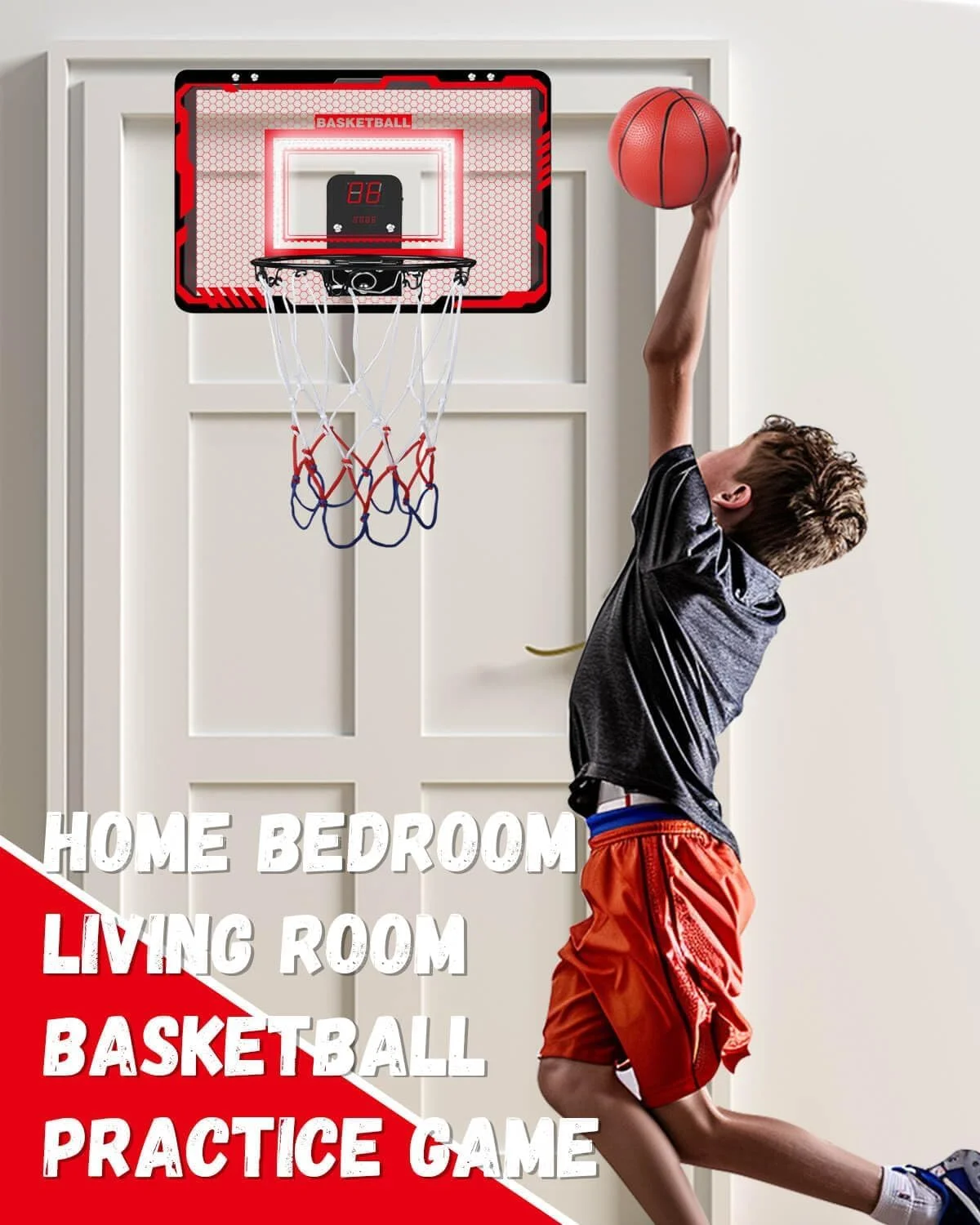 ست حلقه بسکتبال داخل سالن KASTWAVE با 4 توپ برای کودکان و بزرگسالان - حلقه بسکتبال مینی حرفه ای برای درب با لوازم جانبی کامل بسکتبال، اسباب بازی های بازی بسکتبال هدیه برای کودکان 3-12+ ساله (قرمز) ست حلقه بسکتبال داخل سالن KASTWAVE با 4 توپ برای کودکان و بزرگسالان - حلقه بسکتبال مینی حرفه ای برای درب با لوازم جانبی کامل بسکتبال، اسباب بازی های بازی بسکتبال هدیه برای کودکان 3-12+ ساله (قرمز)