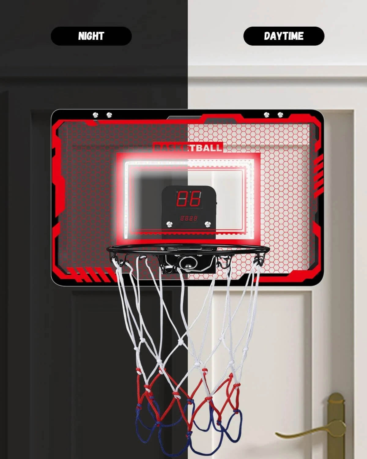 ست حلقه بسکتبال داخل سالن KASTWAVE با 4 توپ برای کودکان و بزرگسالان - حلقه بسکتبال مینی حرفه ای برای درب با لوازم جانبی کامل بسکتبال، اسباب بازی های بازی بسکتبال هدیه برای کودکان 3-12+ ساله (قرمز) ست حلقه بسکتبال داخل سالن KASTWAVE با 4 توپ برای کودکان و بزرگسالان - حلقه بسکتبال مینی حرفه ای برای درب با لوازم جانبی کامل بسکتبال، اسباب بازی های بازی بسکتبال هدیه برای کودکان 3-12+ ساله (قرمز)