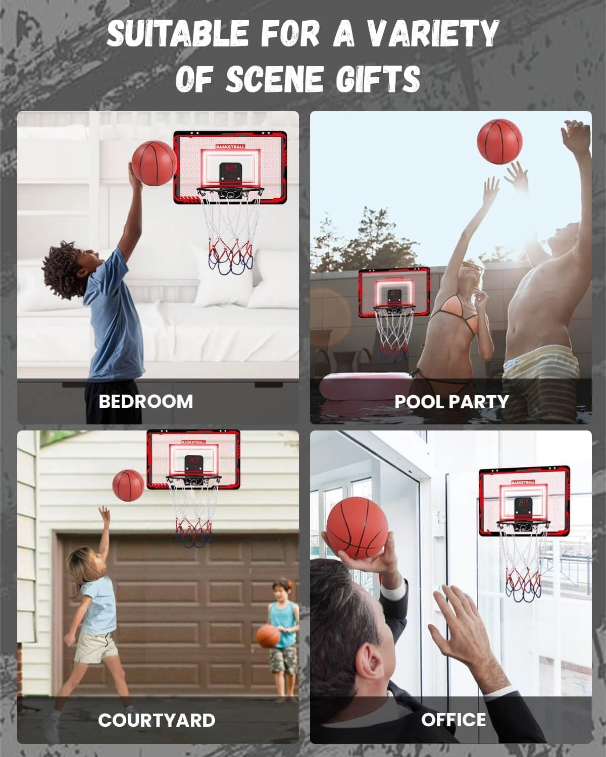 ست حلقه بسکتبال داخل سالن KASTWAVE با 4 توپ برای کودکان و بزرگسالان - حلقه بسکتبال مینی حرفه ای برای درب با لوازم جانبی کامل بسکتبال، اسباب بازی های بازی بسکتبال هدیه برای کودکان 3-12+ ساله (قرمز) ست حلقه بسکتبال داخل سالن KASTWAVE با 4 توپ برای کودکان و بزرگسالان - حلقه بسکتبال مینی حرفه ای برای درب با لوازم جانبی کامل بسکتبال، اسباب بازی های بازی بسکتبال هدیه برای کودکان 3-12+ ساله (قرمز)