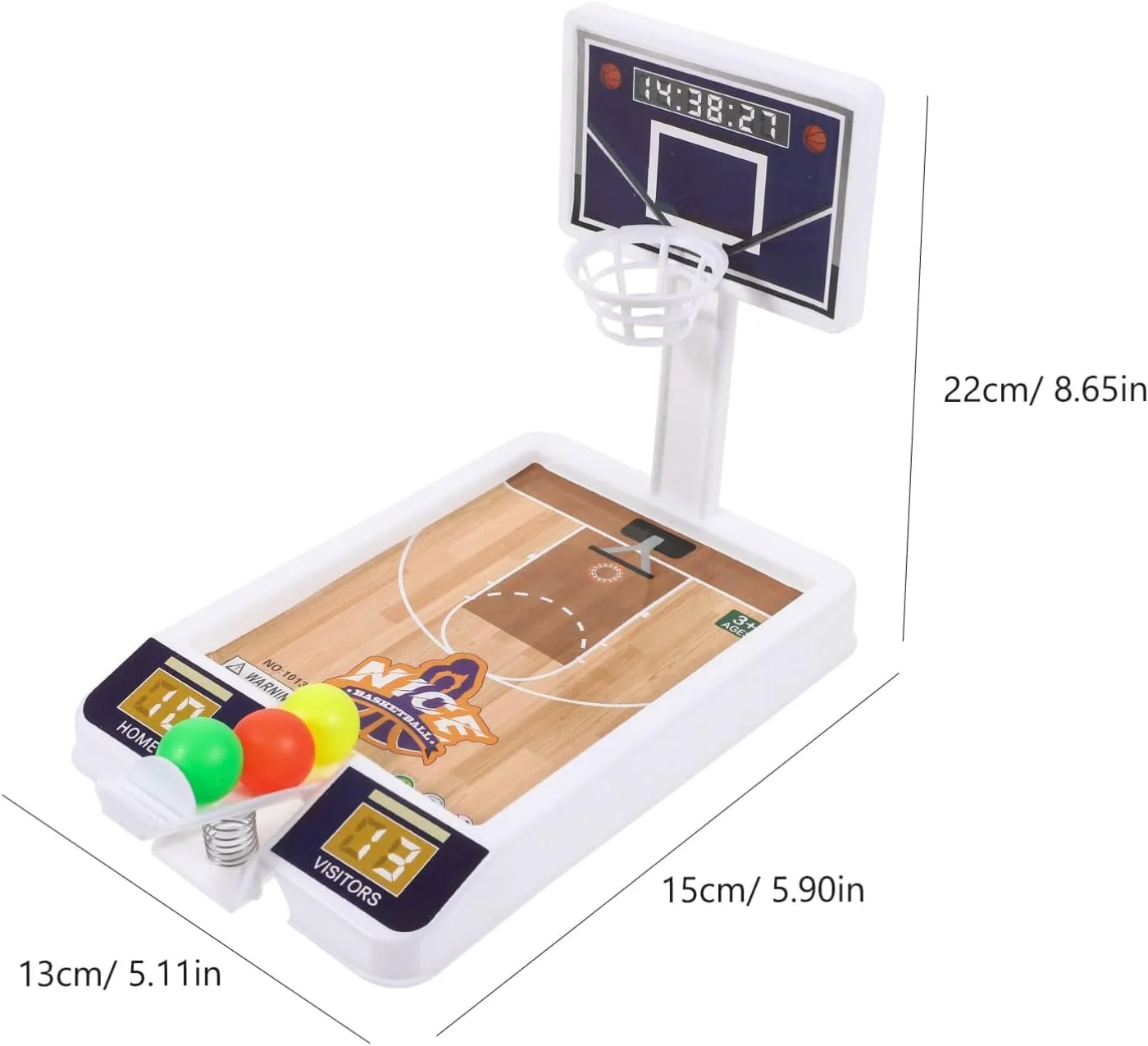 بازی بسکتبال رومیزی تزویق، ست حلقه مینی رومیزی، اسباب بازی بسکتبال اداری و مهمانی، جوایز کارناوال و وسایل کیسه هدیه برای کودکان، پسران و دختران (سفید)