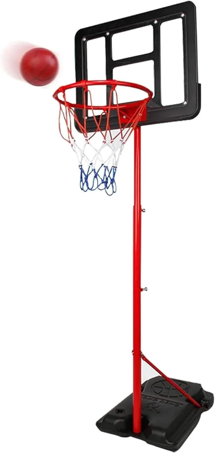 ست حلقه بسکتبال کودک Sulfar، اسباب بازی پایه بسکتبال بچه گانه با توپ و پمپ، مناسب برای پسران و دختران در سنین مختلف، بازی ورزشی سرگرم کننده در داخل و خارج از خانه، پایه بسکتبال با ارتفاع قابل تنظیم ست حلقه بسکتبال کودک Sulfar، اسباب بازی پایه بسکتبال بچه گانه با توپ و پمپ، مناسب برای پسران و دختران در سنین مختلف، بازی ورزشی سرگرم کننده در داخل و خارج از خانه، پایه بسکتبال با ارتفاع قابل تنظیم