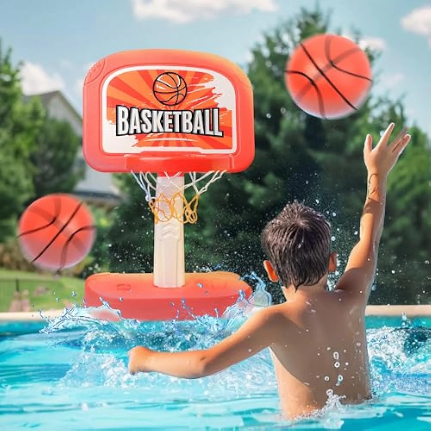 حلقه بسکتبال استخر، اسباب بازی های استخر، حلقه های کنار استخر قابل تنظیم 2 در 1 با پمپ، تور و 2 توپ، بازی بسکتبال تابستانی استخر سرپوشیده و روباز، اسباب بازی آبی مهمانی خانوادگی ساحلی تابستانی خنک حلقه بسکتبال استخر، اسباب بازی های استخر، حلقه های کنار استخر قابل تنظیم 2 در 1 با پمپ، تور و 2 توپ، بازی بسکتبال تابستانی استخر سرپوشیده و روباز، اسباب بازی آبی مهمانی خانوادگی ساحلی تابستانی خنک