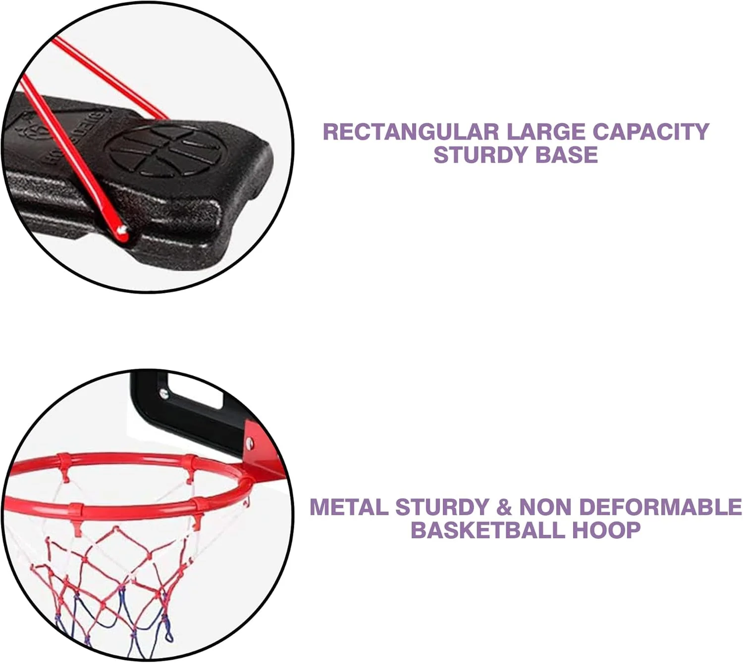 ست حلقه بسکتبال کودک Sulfar، اسباب بازی پایه بسکتبال بچه گانه با توپ و پمپ، مناسب برای پسران و دختران در سنین مختلف، بازی ورزشی سرگرم کننده در داخل و خارج از خانه، پایه بسکتبال با ارتفاع قابل تنظیم