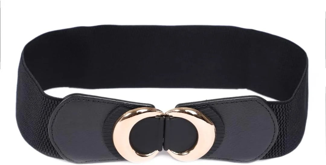 کمربند کمر قابل تنظیم الهام گرفته از افراد مشهور YouBella Jewellery برای زنان/دختران (مشکی) (YB_Belt_81)، سایز One Size، فلزی، بدون سنگ قیمتی