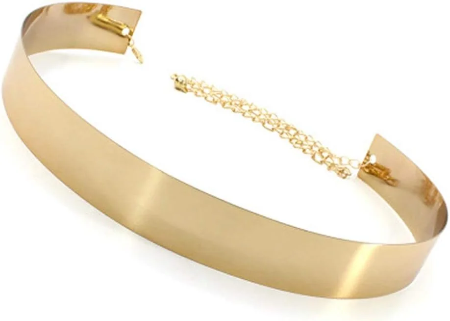 یوتبلا جواهرات الهام گرفته از افراد مشهور کمربند کمر قابل تنظیم کمربند کمر زنجیر شکم با روکش طلا برای زنان (طلایی) (YB_Belt_1)